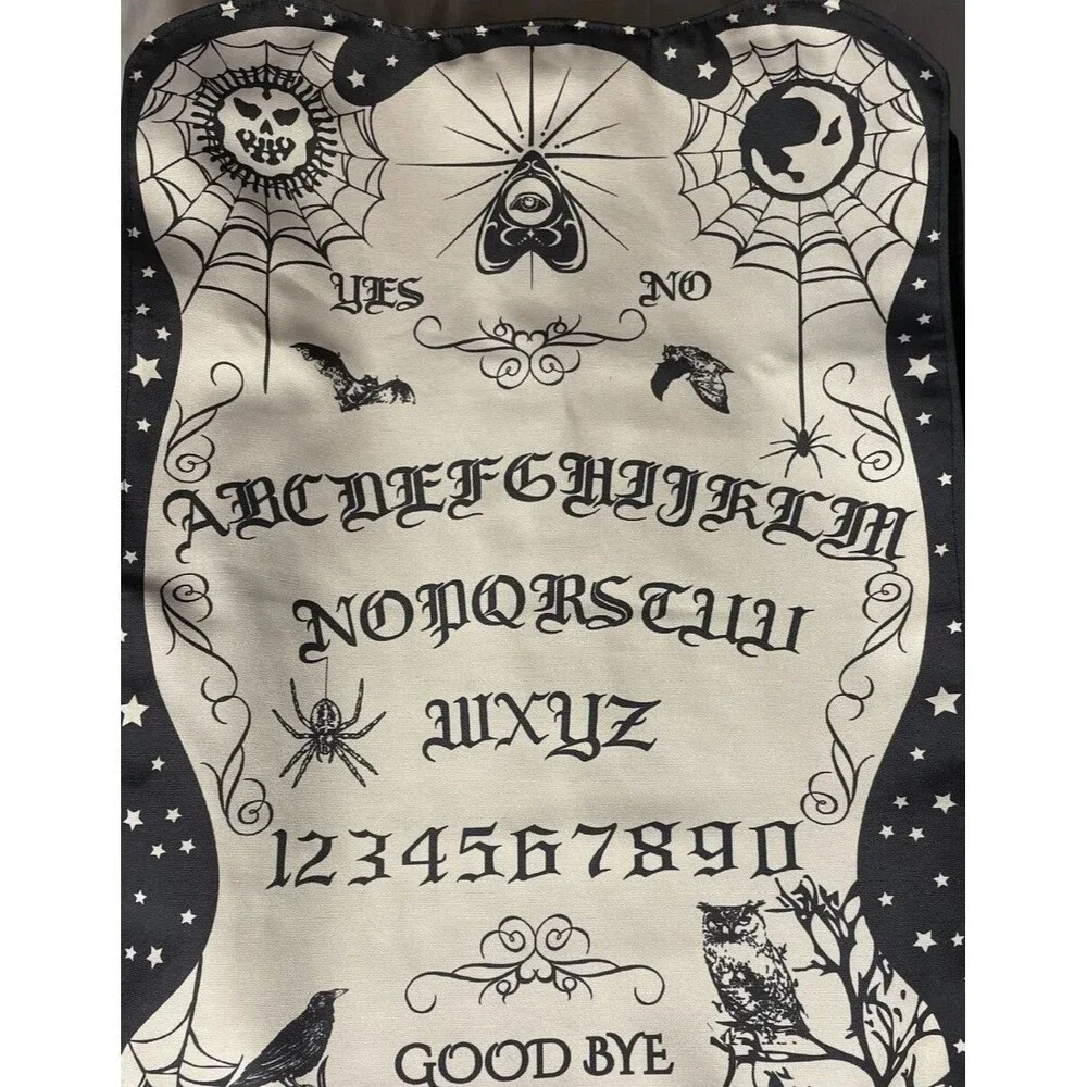 Ouija Board Halloween Table Runner Long Fabric Printed 18